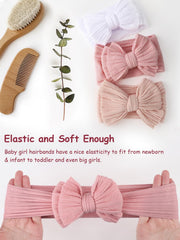 AQOKKA headband bow attachment detail showing secure bow design for busy playtime.