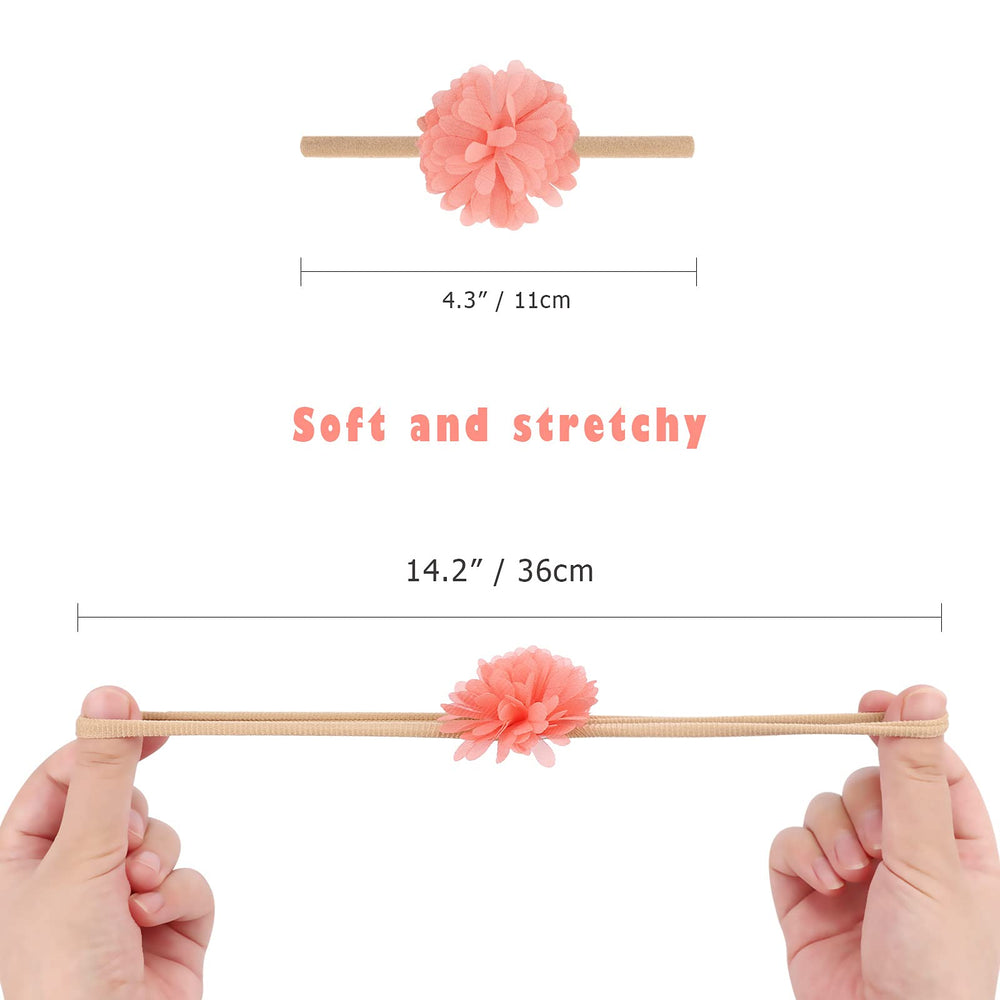 AQOKKA mini rose flower headband adds a sweet touch to newborn photo sessions.