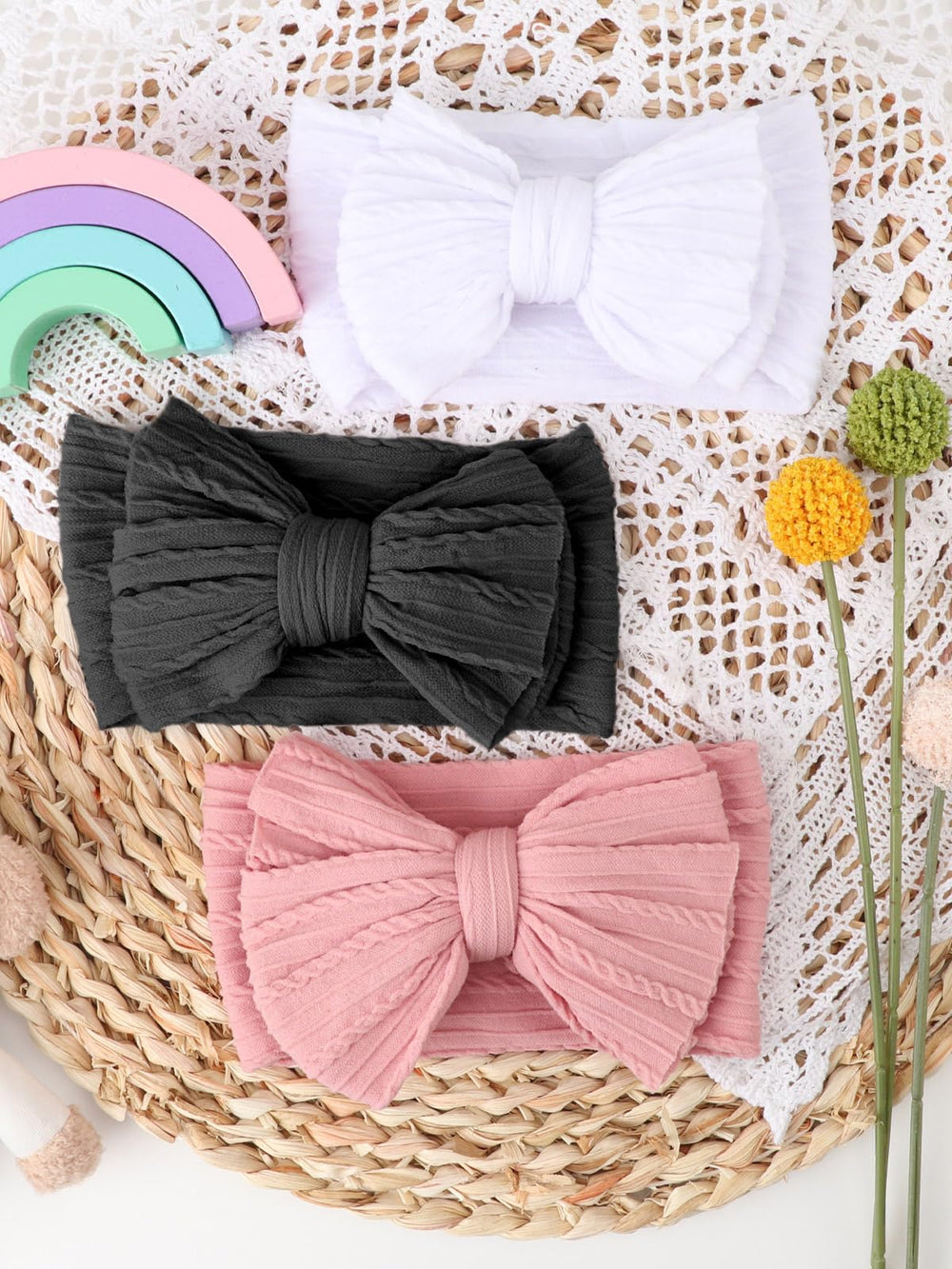 AQOKKA soft handmade headband retains shape after washing.
