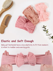 AQOKKA infant headbands stretch nylon blend to grow with your baby