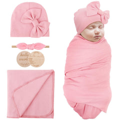 AQOKKA newborn blanket closeup shows soft, breathable fabric for gentle touch.