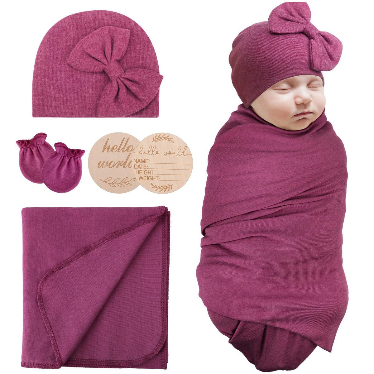 AQOKKA newborn receiving blanket—soft, breathable wrap for gentle swaddling and nap-time calm.