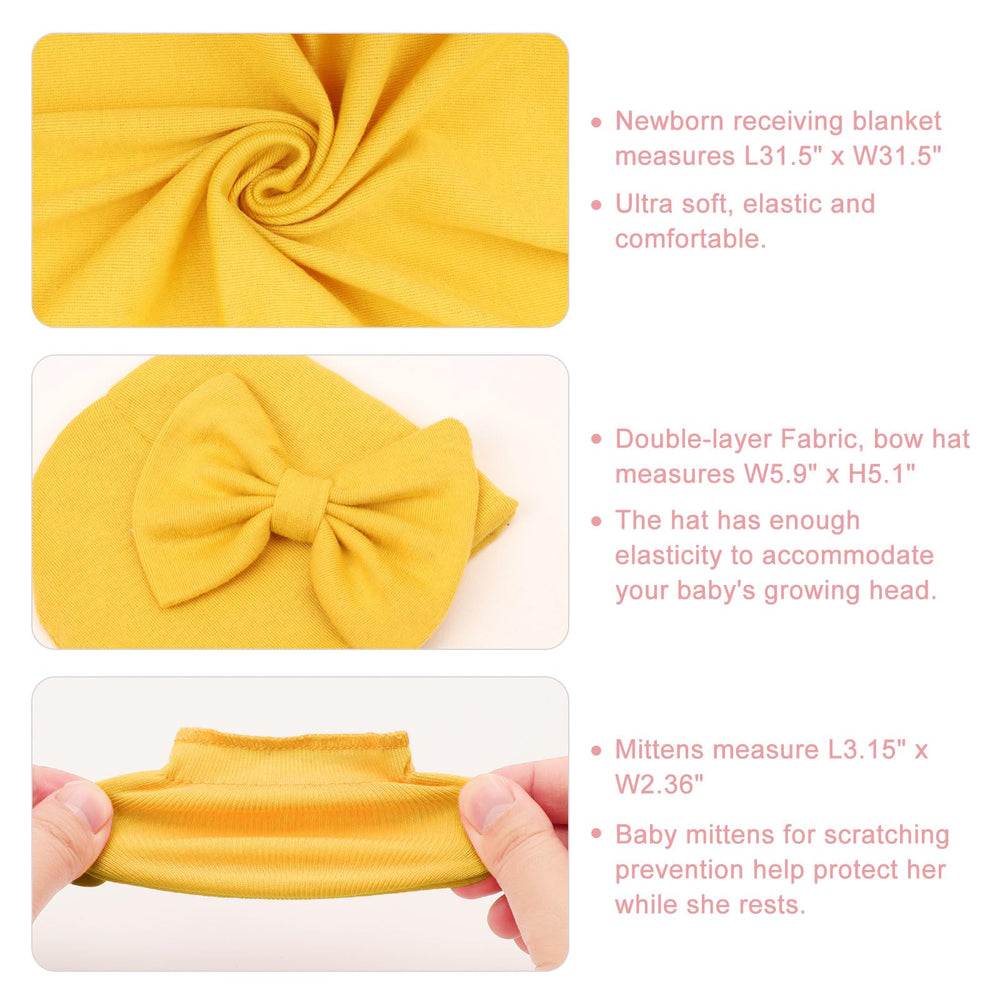 AQOKKA newborn swaddle blanket closeup shows gentle stretch for secure wrapping.