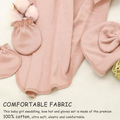 AQOKKA swaddle blanket close-up highlights smooth, stretchy fabric for comfortable wrapping.