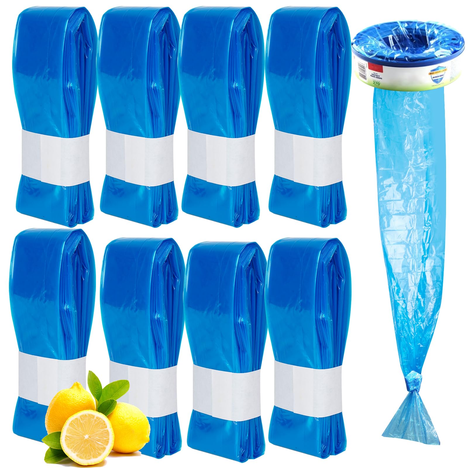 AQSFXYD Genie pail refill 8-pack fits Genie pails for quick, clean bag replacements.