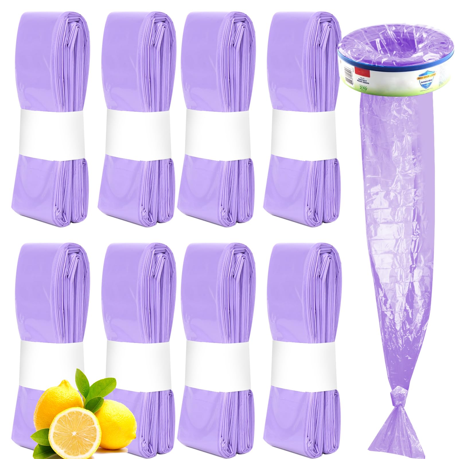 AQSFXYD lemon-fragrance diaper pail refills for Genie pails with odor control.