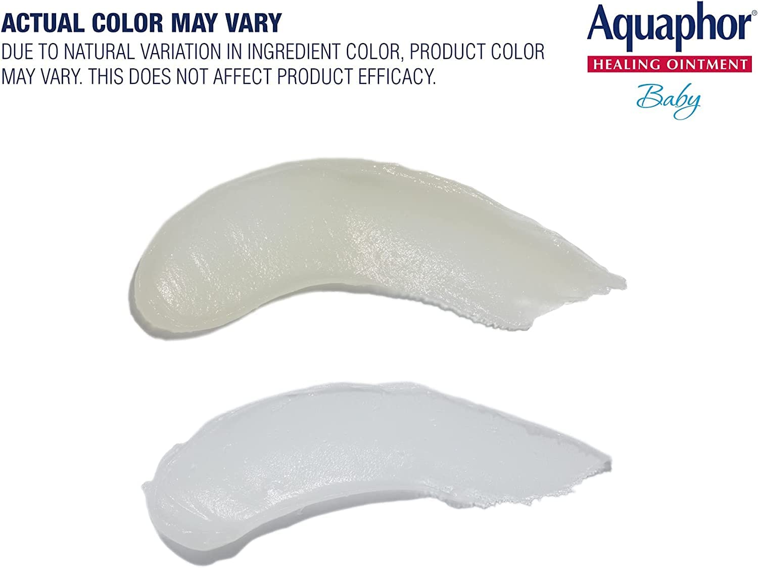 Aquaphor Baby Healing Ointment applies smoothly for quick skin relief.