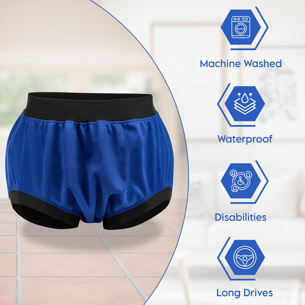 AQX noiseless plastic pants remain discreet with low-noise operation.