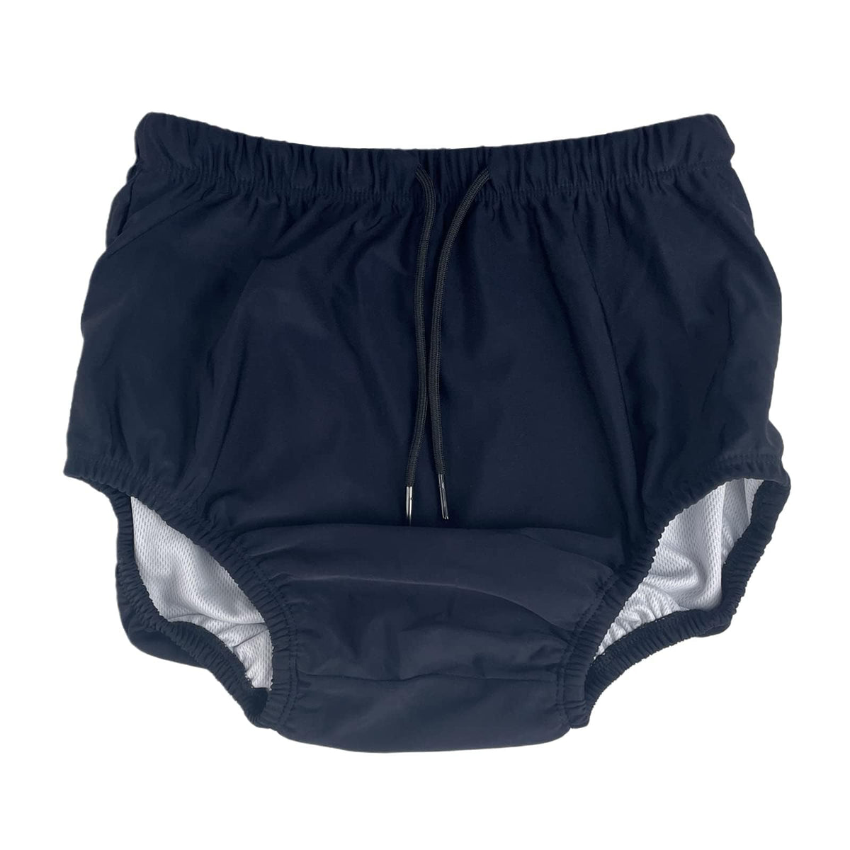 AQX reusable adult swim diaper blue at pool ensuring secure fit and leak protection