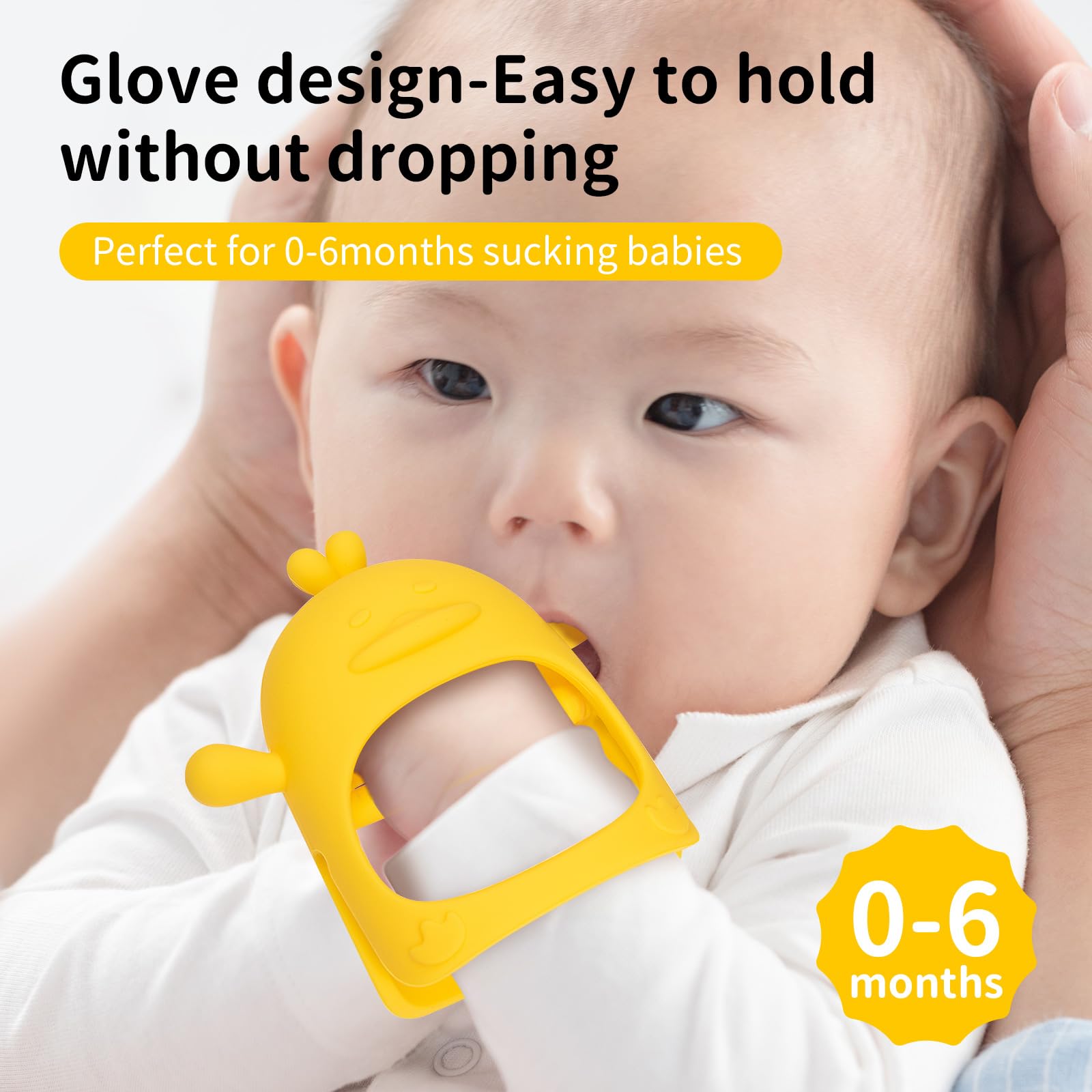 AQXYTK BPA-free silicone teether ensures safe chewing material