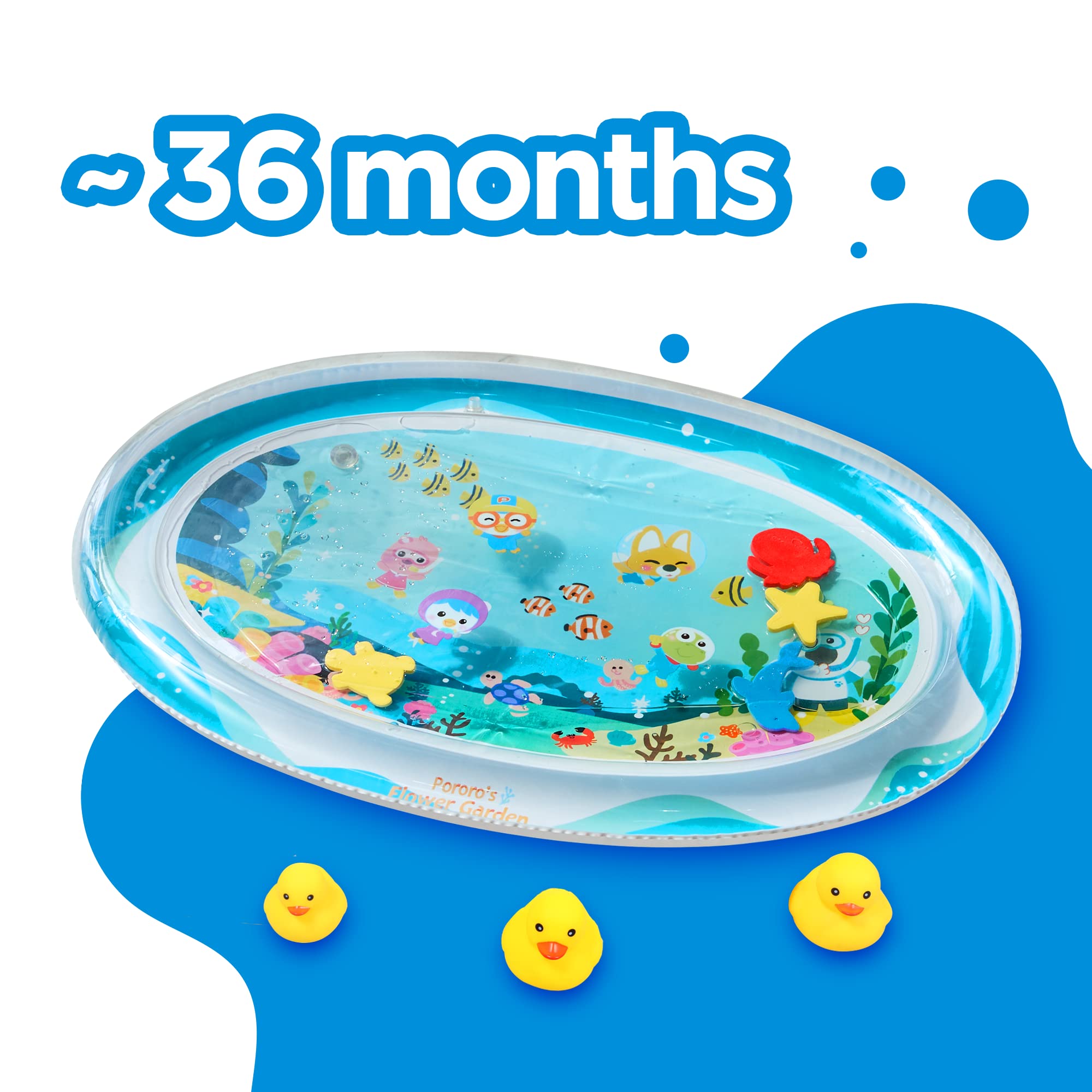 Arakhan Tummy Time Mat water-fill demonstration shows portable water play for travel.