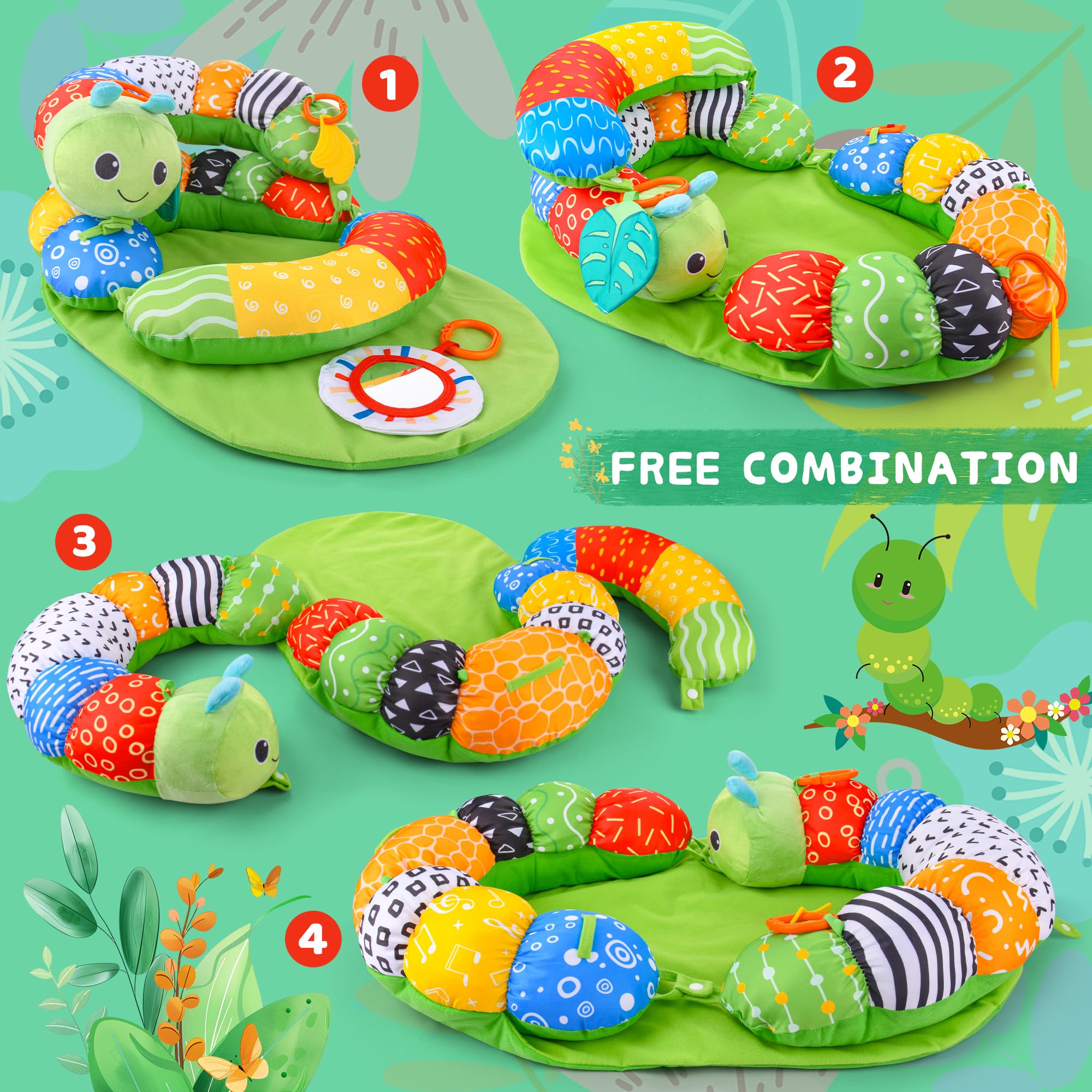 ARANEE detachable-pillow-toys: versatile tummy time with removable support and engaging toys.