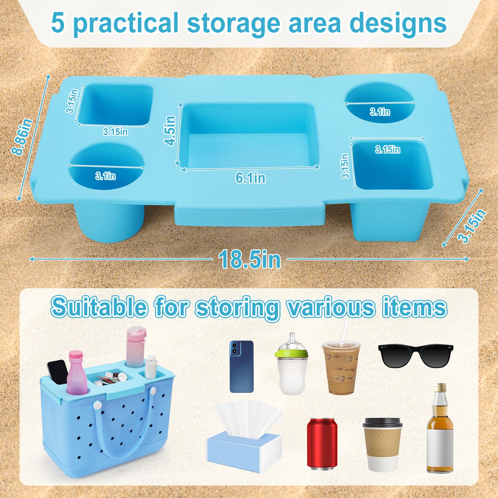 Arbergarden topper tray snack organizer keeps snacks within reach during travel.