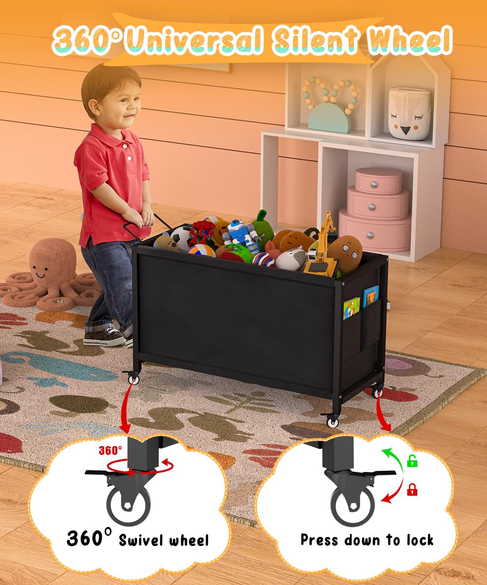 Ardier 100L toy box assembly and durability highlights steel frame and simple setup.
