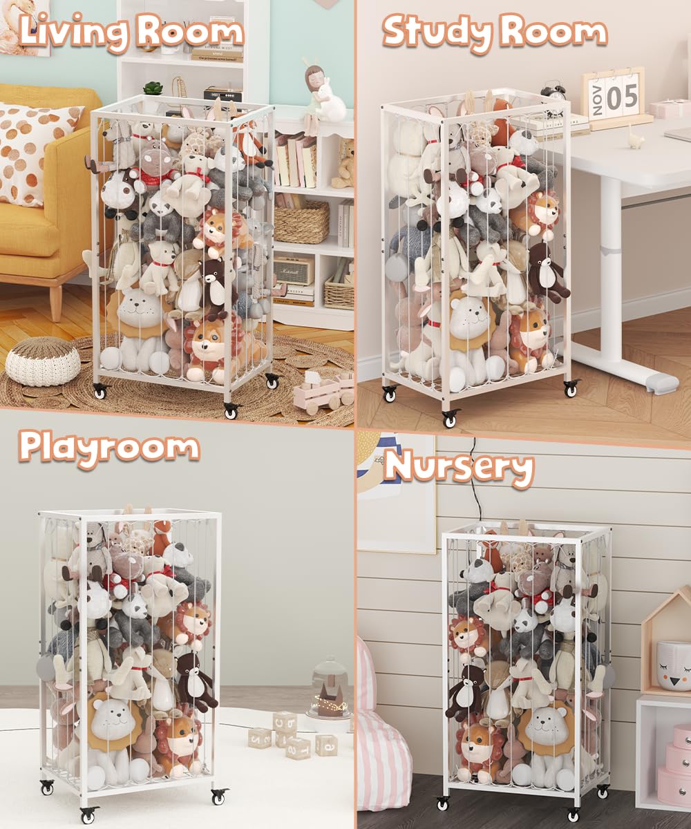Ardier stuffed animal storage cart decorative use in living room