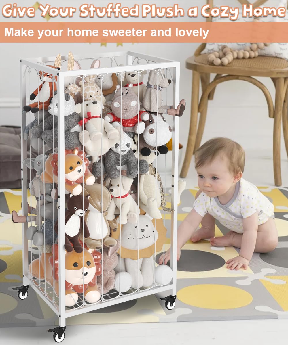 Ardier stuffed animal storage cart in nursery demonstrating versatile organization