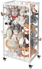 Ardier stuffed animal storage cart side view with large plush capacity for organization