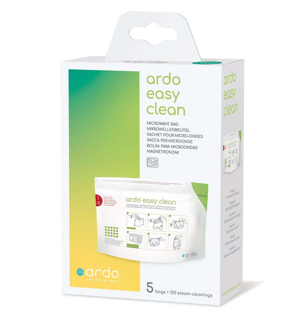 ARDO Easy Clean bag in microwave steam for fast cleaning.
