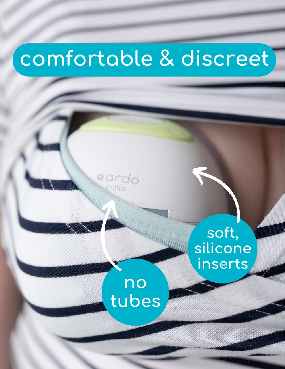 Ardo Melia 24mm insert – comfortable fit for varied breast sizes.