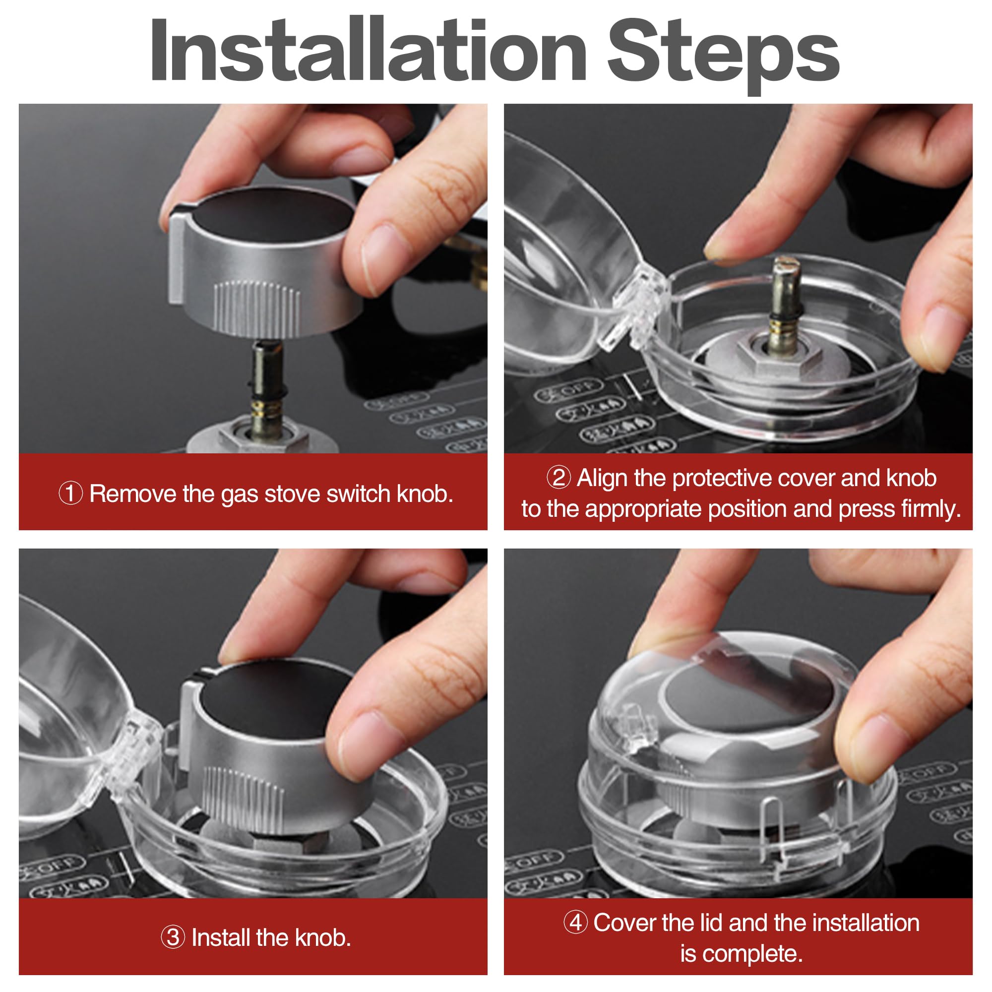 ARefugen knob cover installation process highlights tool-free, no-drill setup