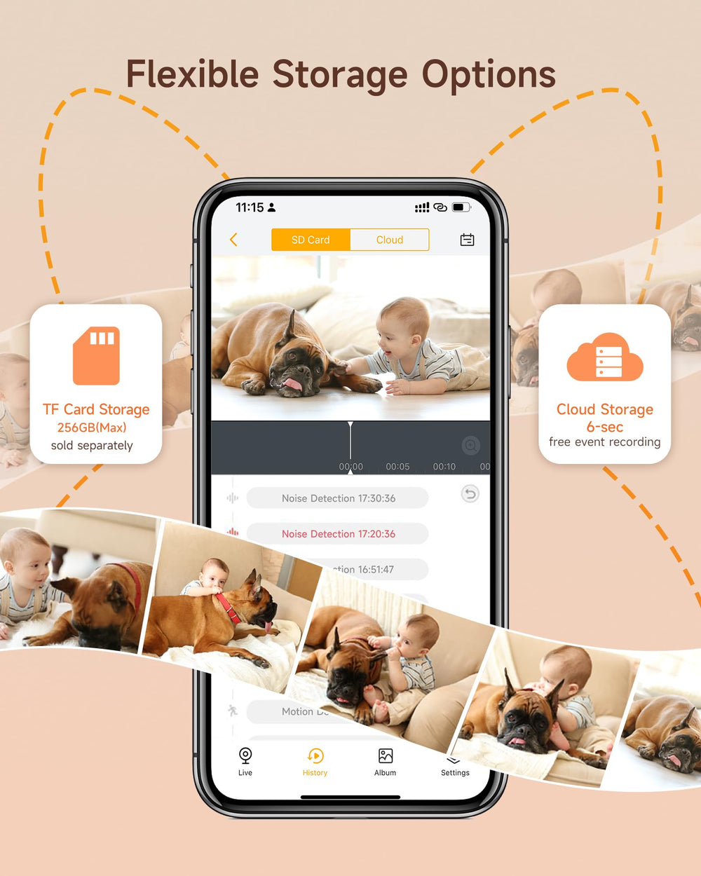 ARENTI baby monitor 2-way audio with lullabies lets you soothe from a distance.