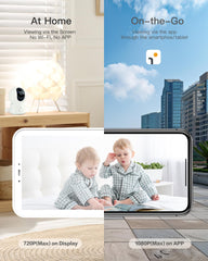 ARENTI Baby Monitor 360 view enables full-room monitoring from the app or LCD.