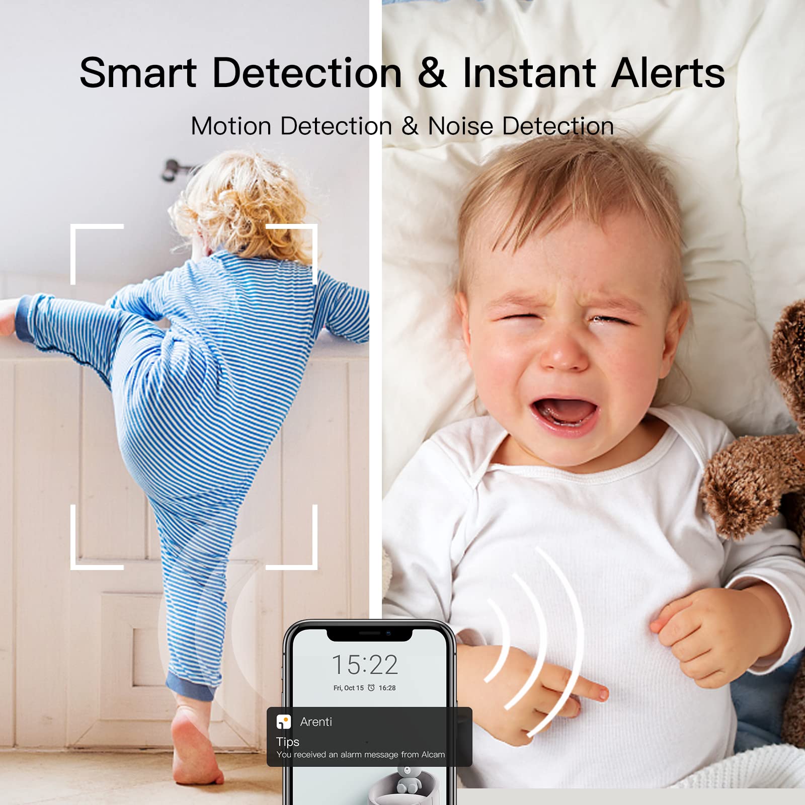 ARENTI Baby Monitor 3T cloud storage for secure online recordings