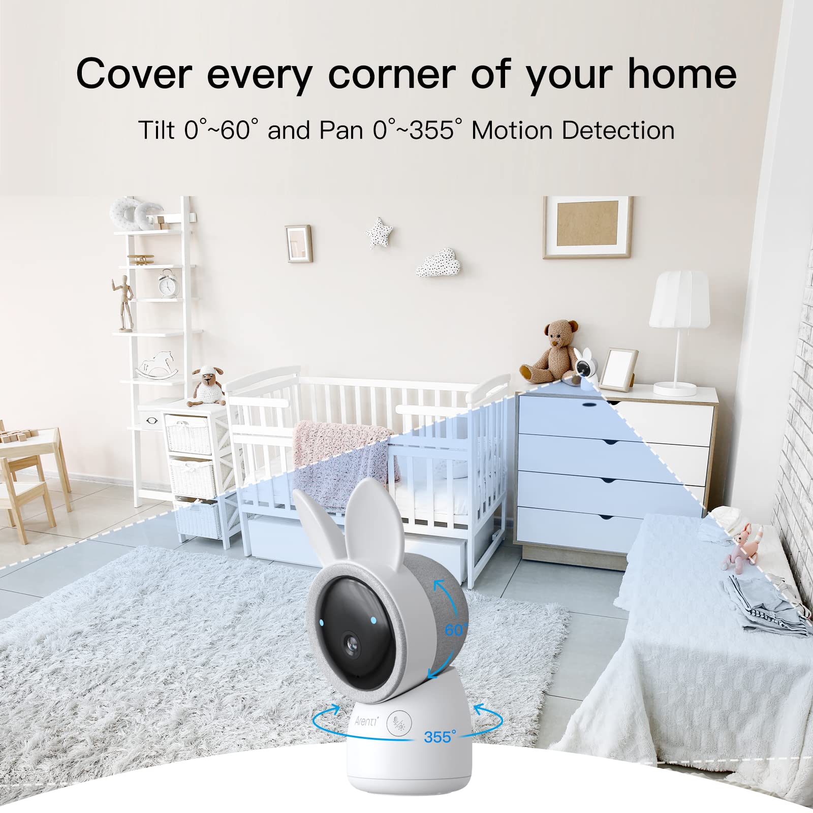 ARENTI Baby Monitor 3T SD card storage for local backups and privacy
