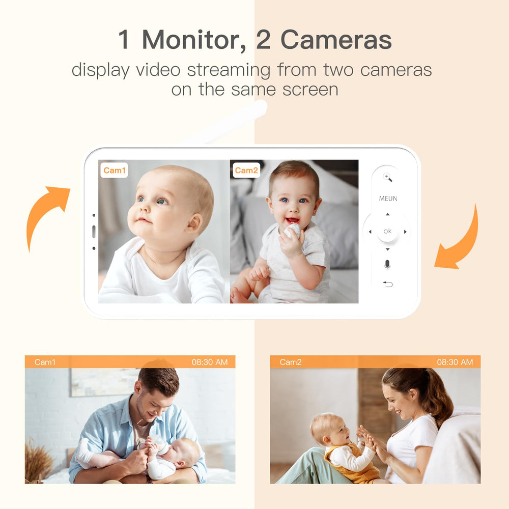 ARENTI night vision display highlighting clear low-light baby checks