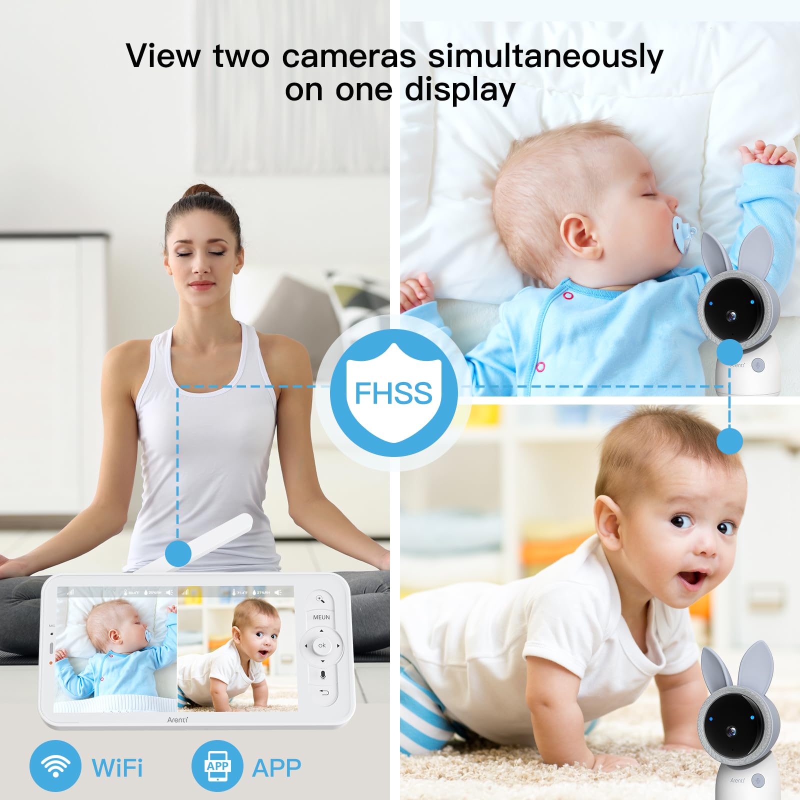 ARENTI upgraded baby monitor 2-way audio lets you soothe from afar.