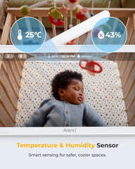 ARENTI upgraded baby monitor night light aids calming bedtime routines.