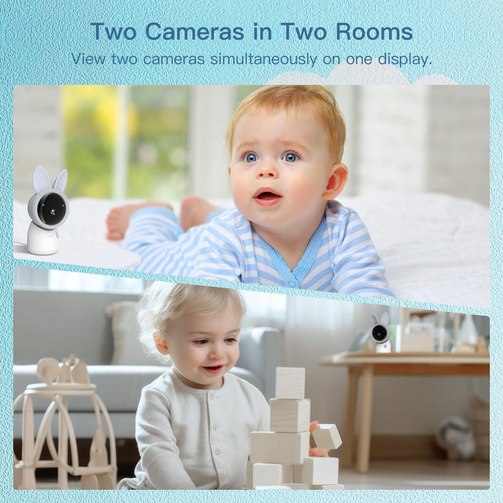 ARENTI upgraded baby monitor remote PTZ offers precise baby watching via app.