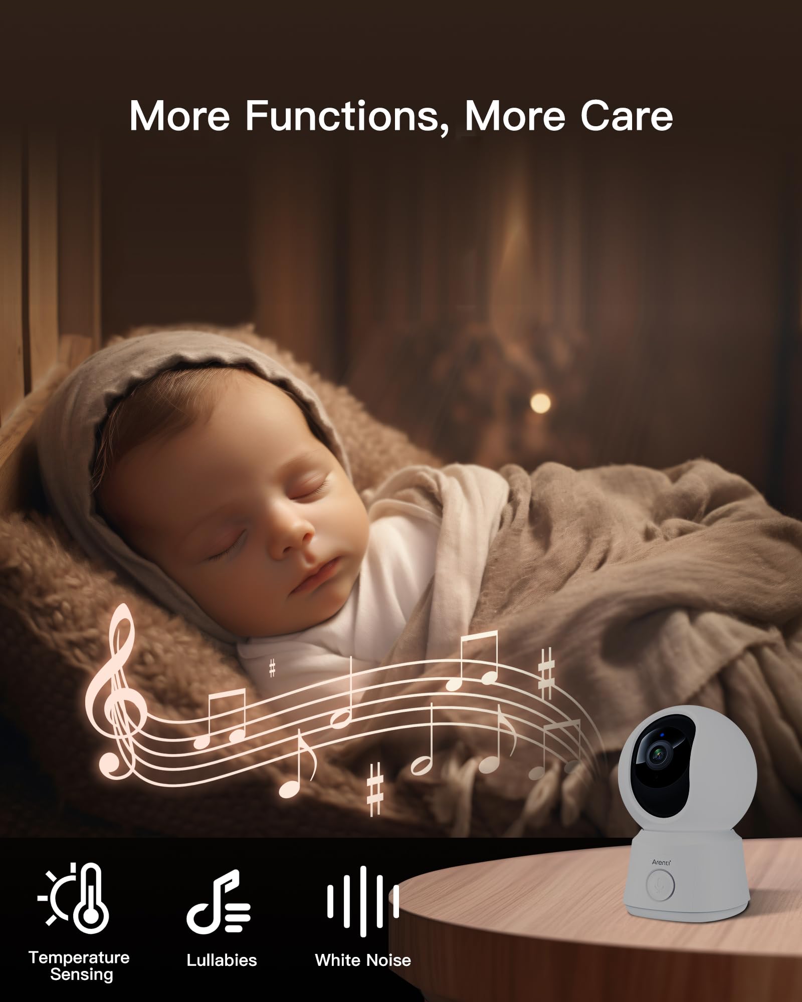 ARENTI video monitor storage options include cloud and microSD