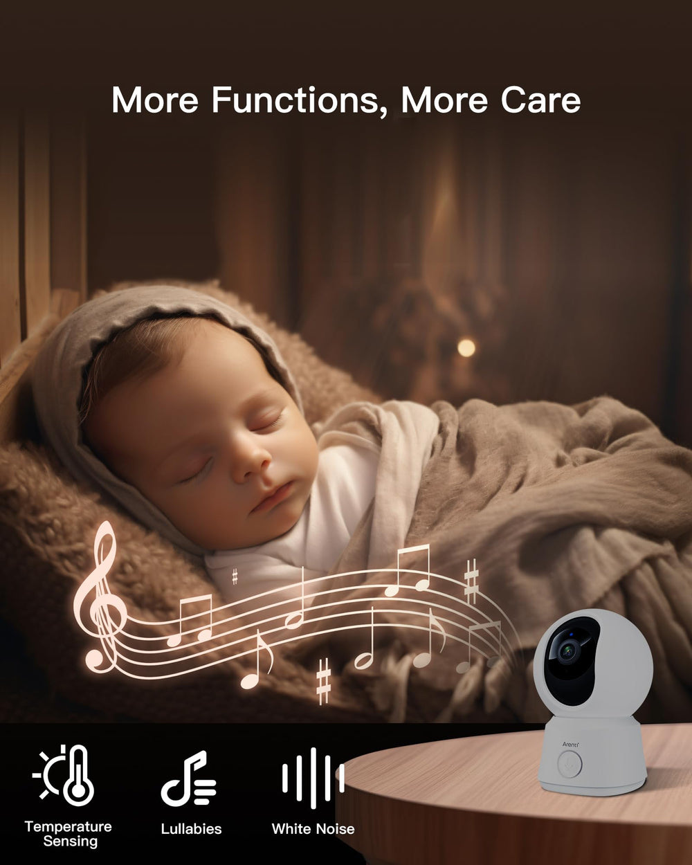 ARENTI video monitor storage options include cloud and microSD