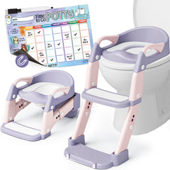 Argenens 3-in-1 potty seat folded for travel and compact storage.