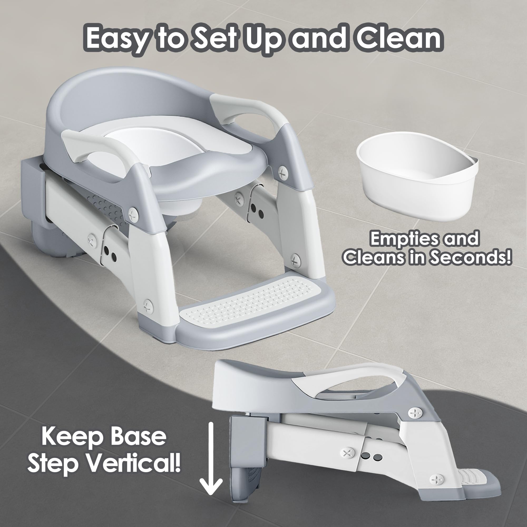Argenens 3-in-1 Potty Seat detachable bowl for home or travel use