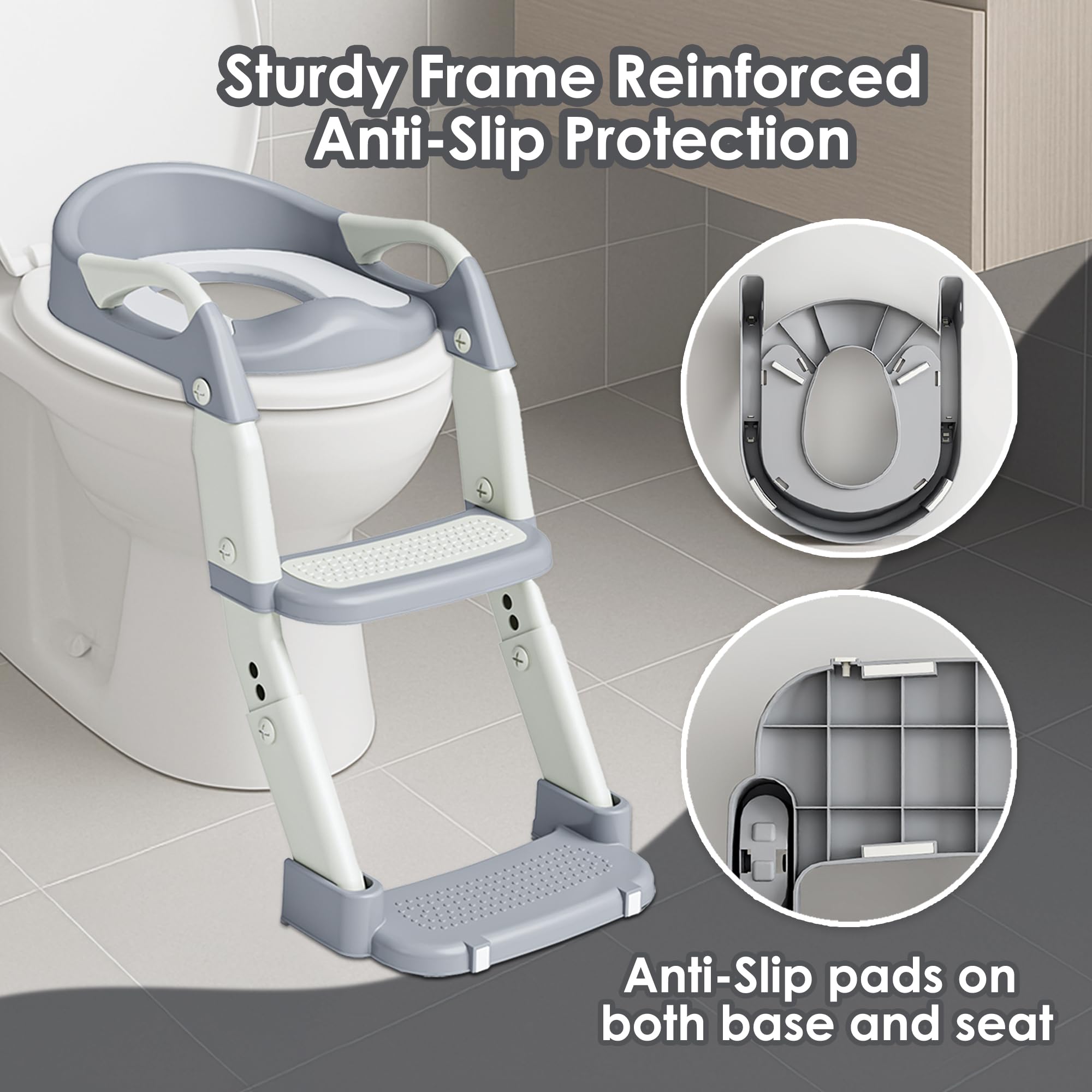Argenens 3-in-1 Potty Seat height adjustable adapts to growth