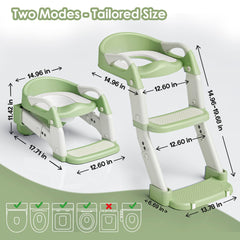 Argenens potty seat anti-slip steps provide secure footing for climbing.