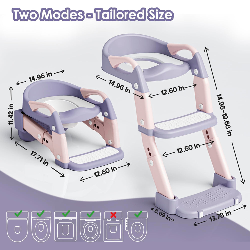 Argenens toddler potty chair with splash guard keeps potty time tidy.