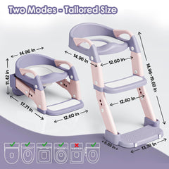 Argenens toddler potty chair with splash guard keeps potty time tidy.