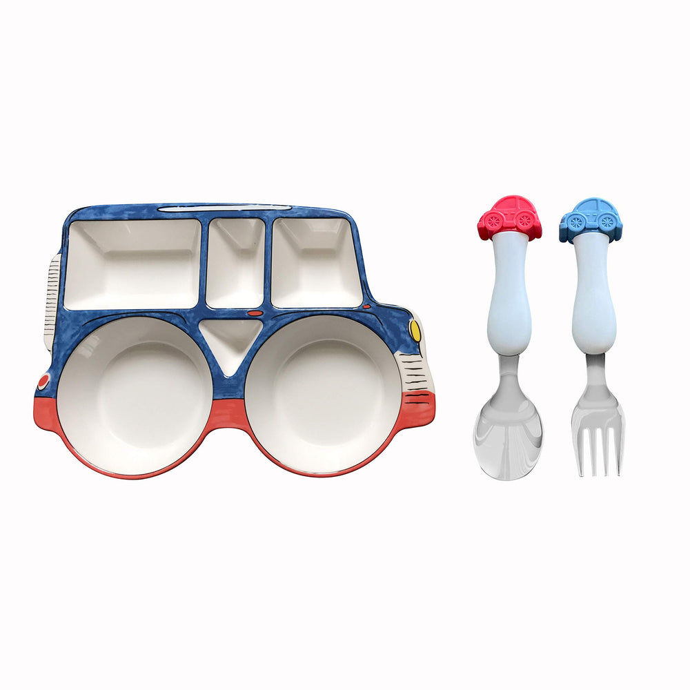 ARI MES car plate with spoon and fork promotes independent self-feeding during meals