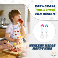 ARI MES easy-grip toddler-utensils: comfortable handles for little hands.