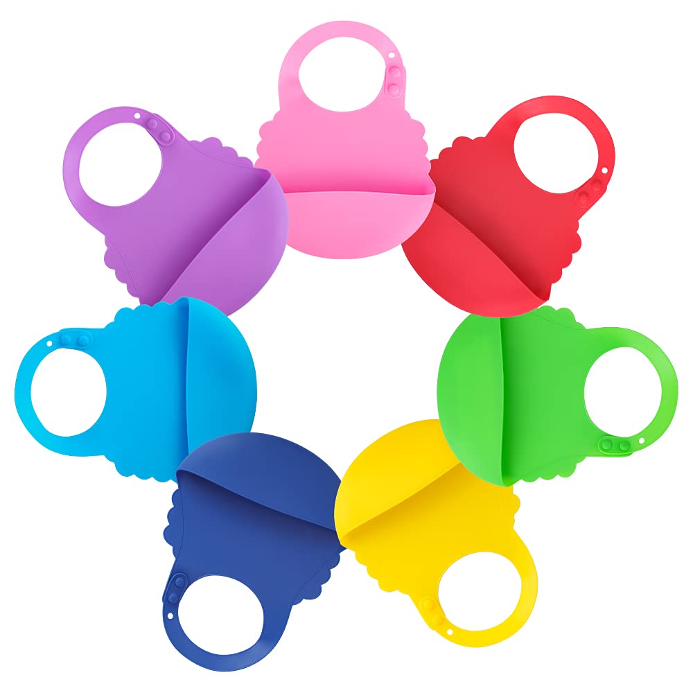 Aricsen silicone baby bib in yellow features waterproof, wipe-clean design for busy parents.