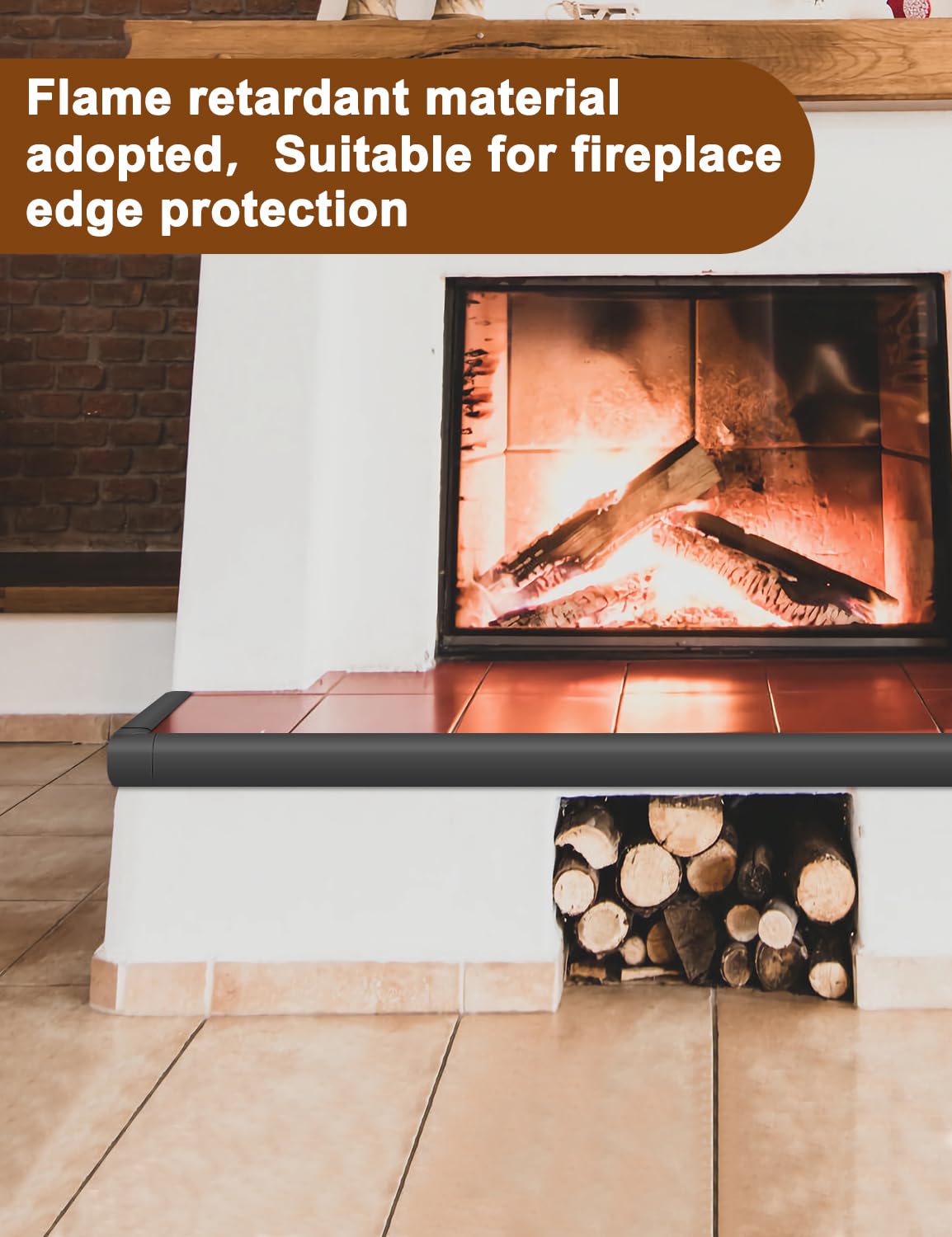 Arinbeb corner guard with strong adhesion tape keeps secure on hearth surfaces.