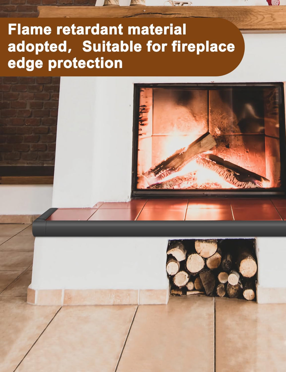 Arinbeb corner guard with strong adhesion tape keeps secure on hearth surfaces.
