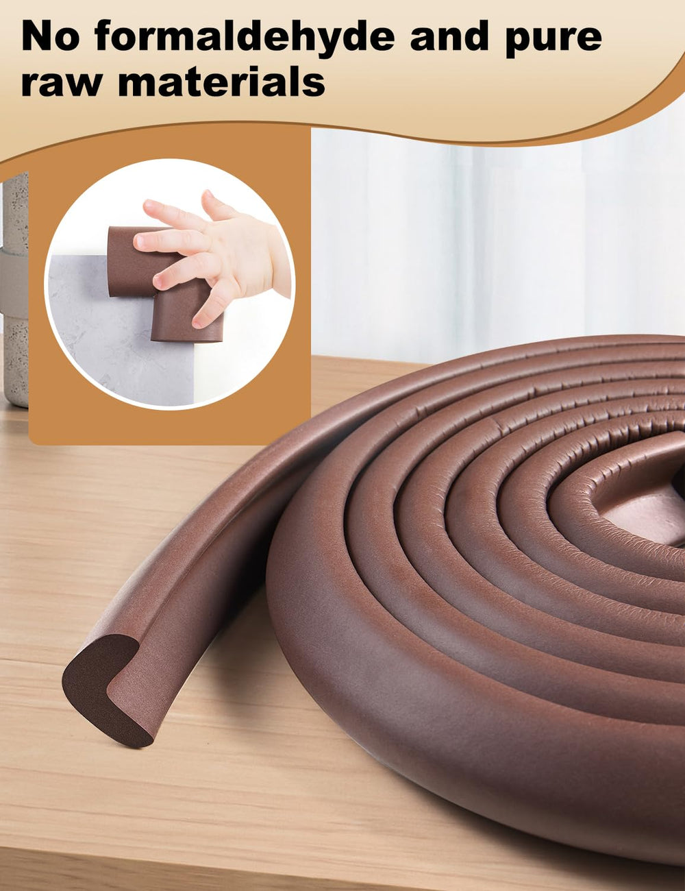Arinbeb flame-retardant materials guard fireplace edges for added safety.