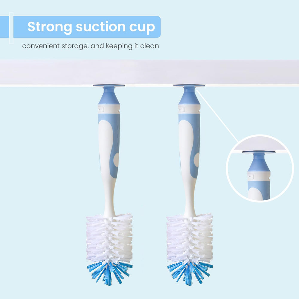 Ariseno hidden nipple brushes tucked on suction cup for easy access