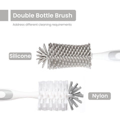 Ariseno 5-in-1 silicone bottle brush close-up for gentle cleaning