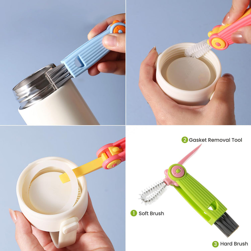 Ariseno cap brush cleans bottle caps quickly and thoroughly.