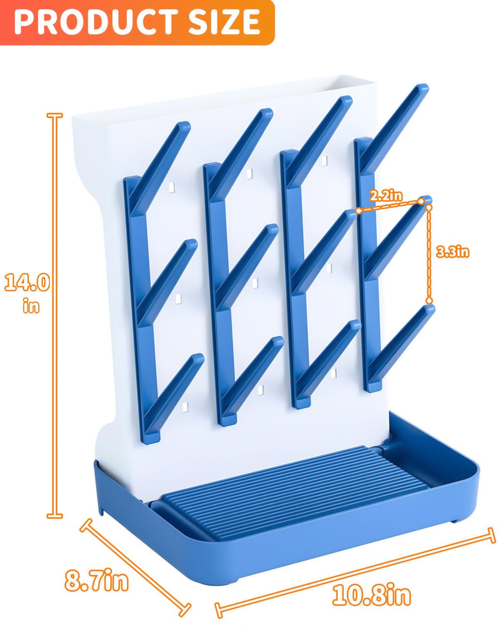 Ariseno drying rack 12 bottle capacity demonstrates ample drying room.